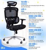  Ghế Công Thái Học Gami Crom bản thường màu All Black (tùy chọn gắn thêm gác chân) 