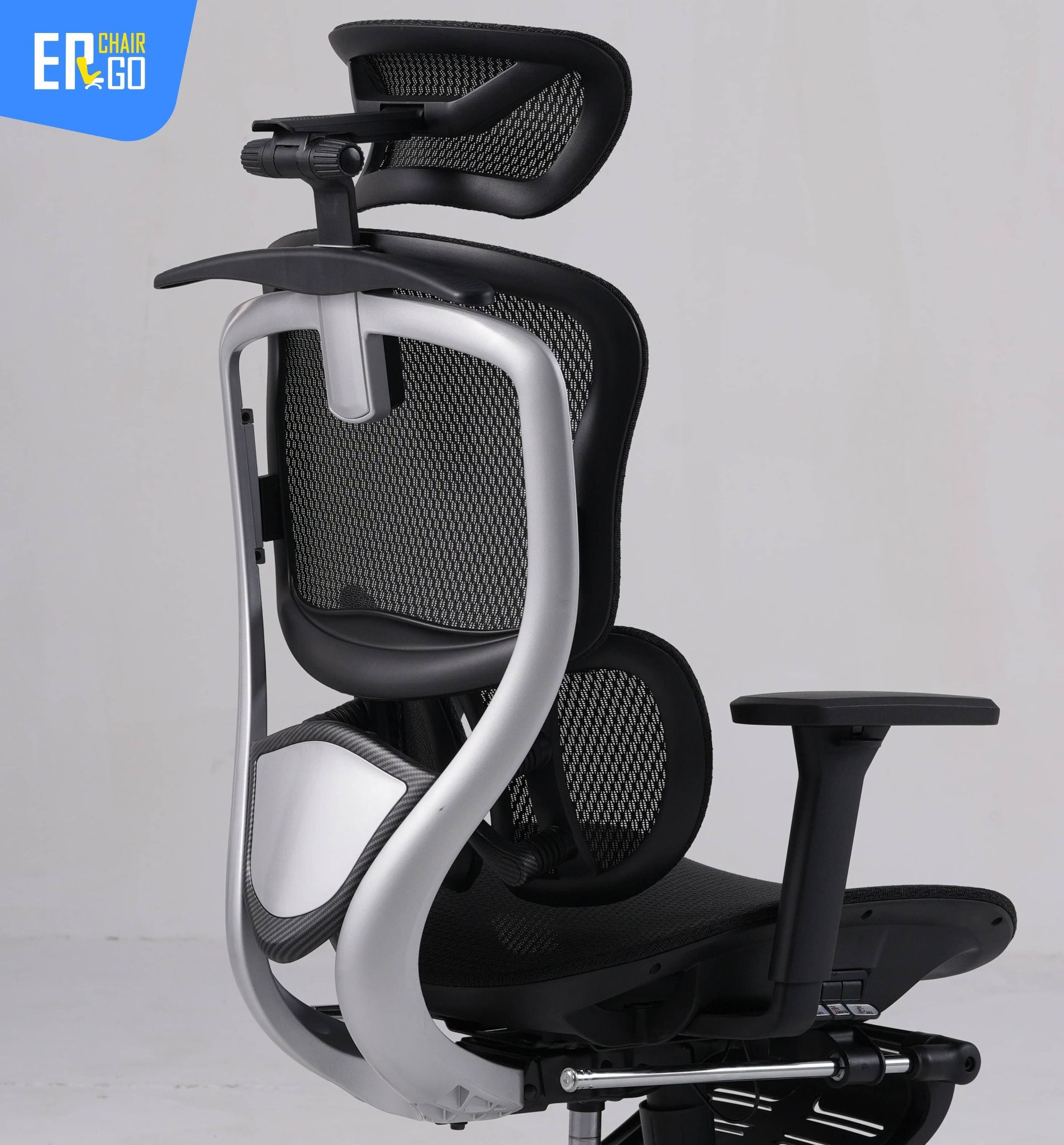  Ghế Công Thái Học Gami Crom bản Lưng Carbon (tùy chọn gắn thêm gác chân) 