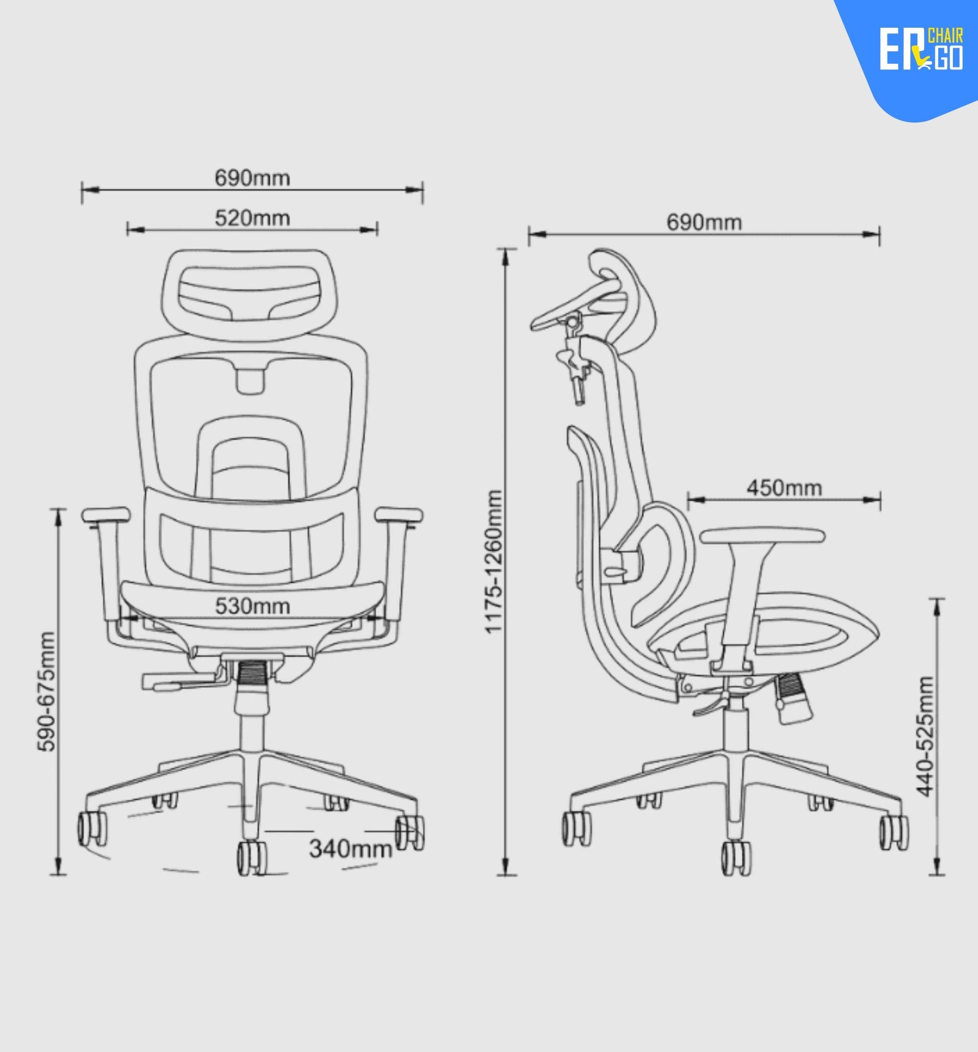  Ghế công thái học Gami Metic 