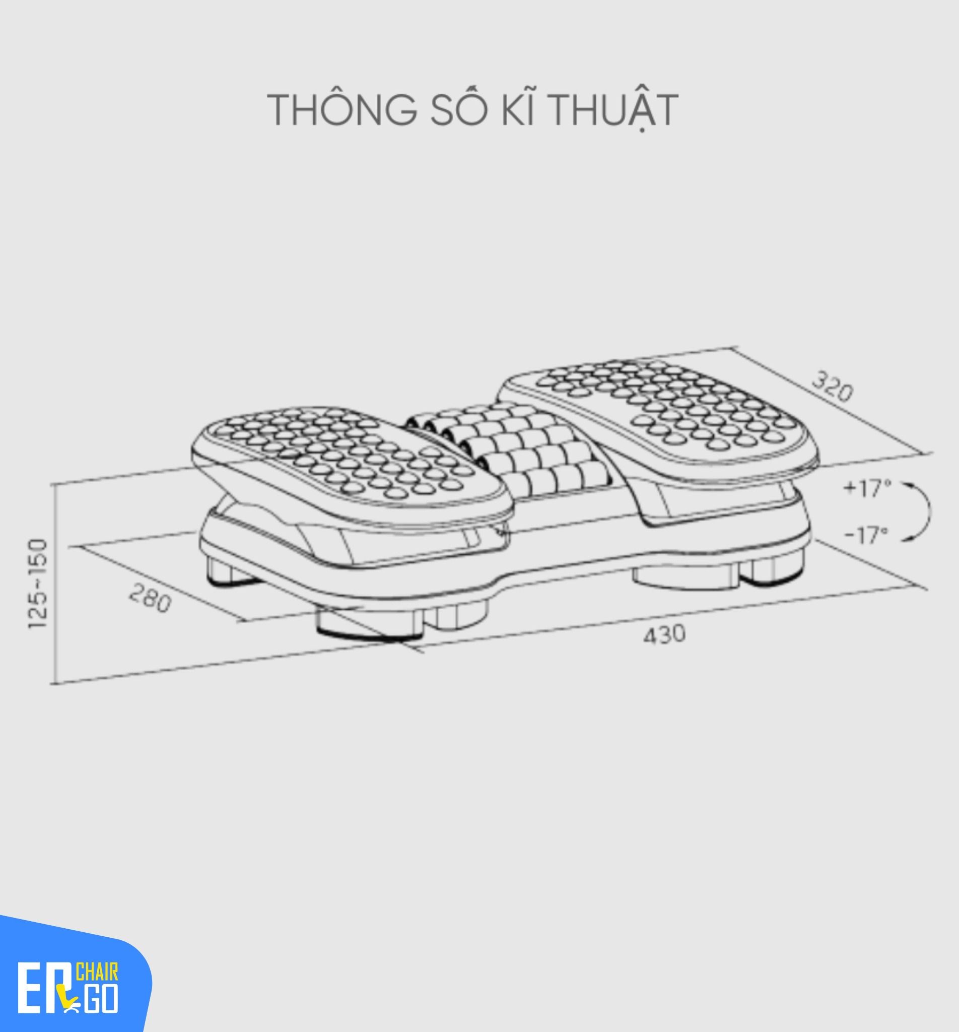  Kê chân công thái học Gami Enjoy Ergonomic Footrest 