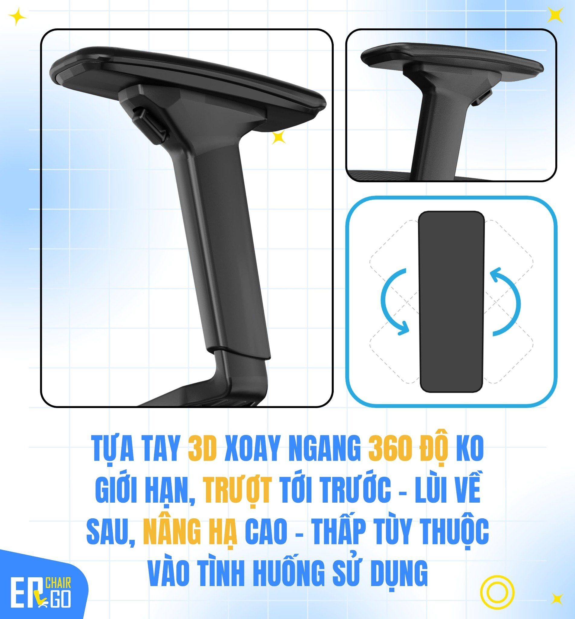  Ghế Công Thái Học GTChair I-VINO MT (Bảo hành 12 năm) 
