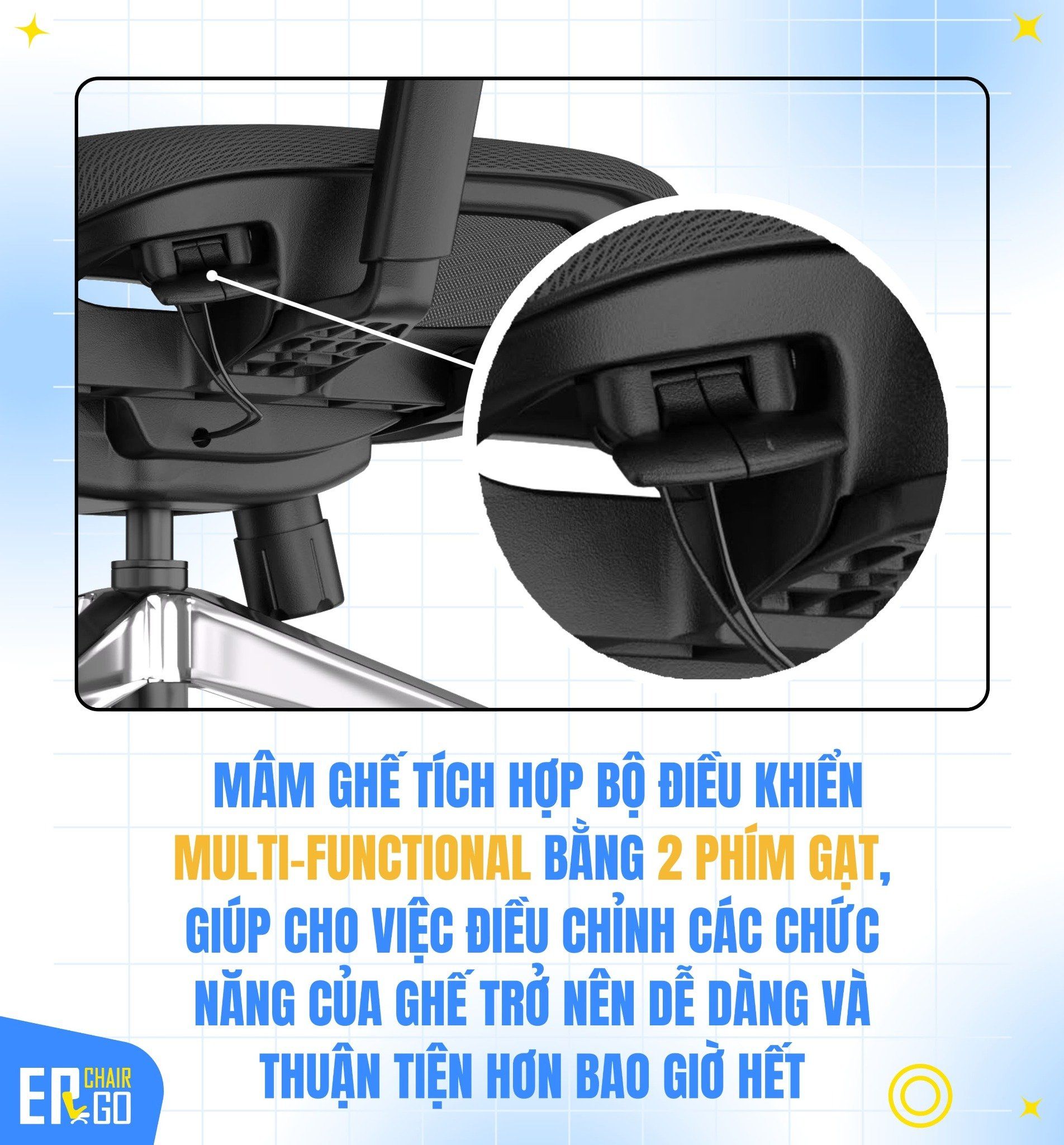  Ghế Công Thái Học GTChair I-VINO MT (Bảo hành 12 năm) 