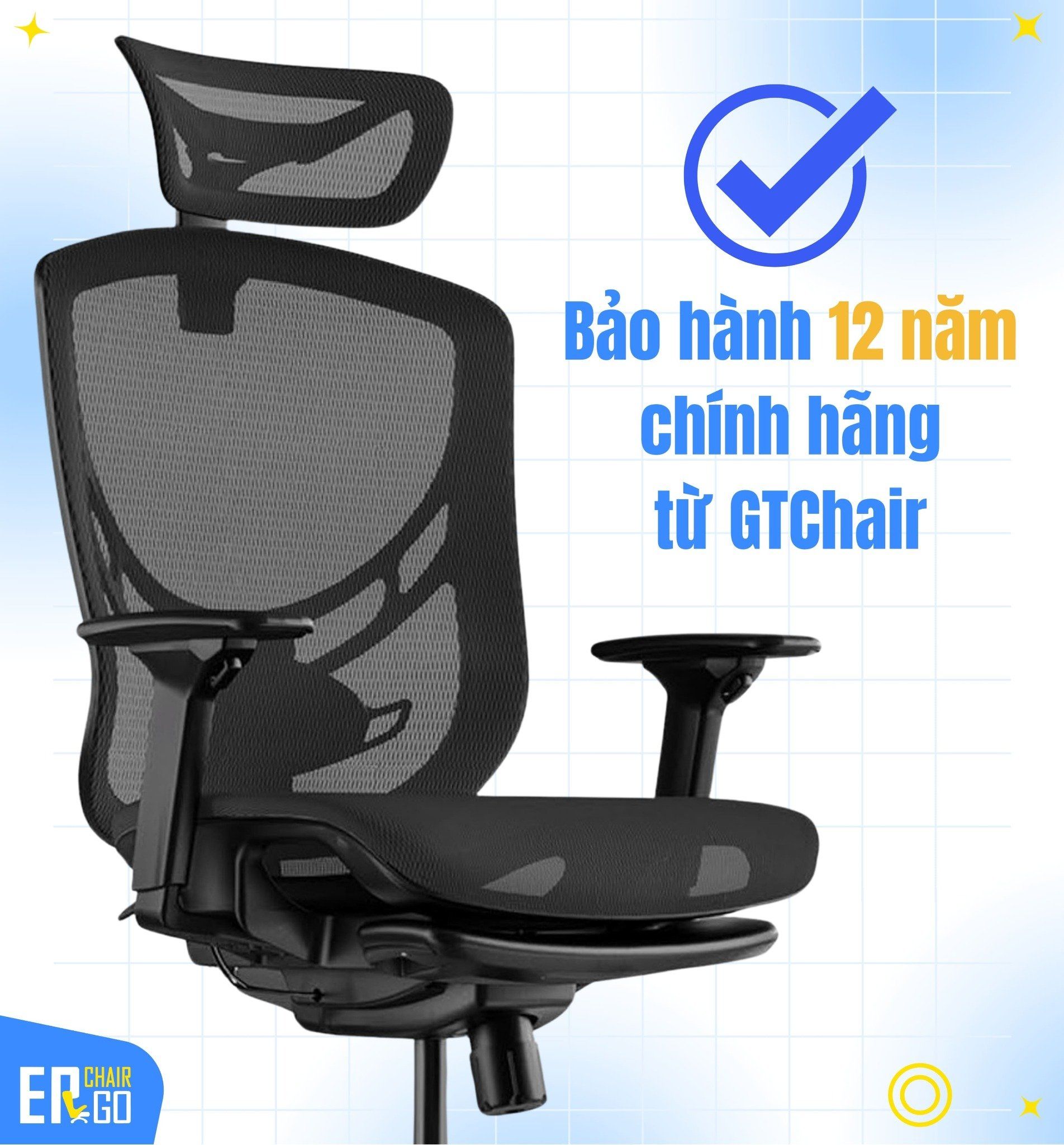  Ghế Công Thái Học GTChair I-VINO MT (Bảo hành 12 năm) 