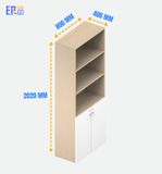  Tủ hồ sơ cao HC-2020-03 (W800 x D400 x H2020mm) 