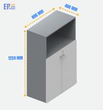  Tủ hồ sơ trung MC-1224-03 (W800 x D400 x H1224mm) 