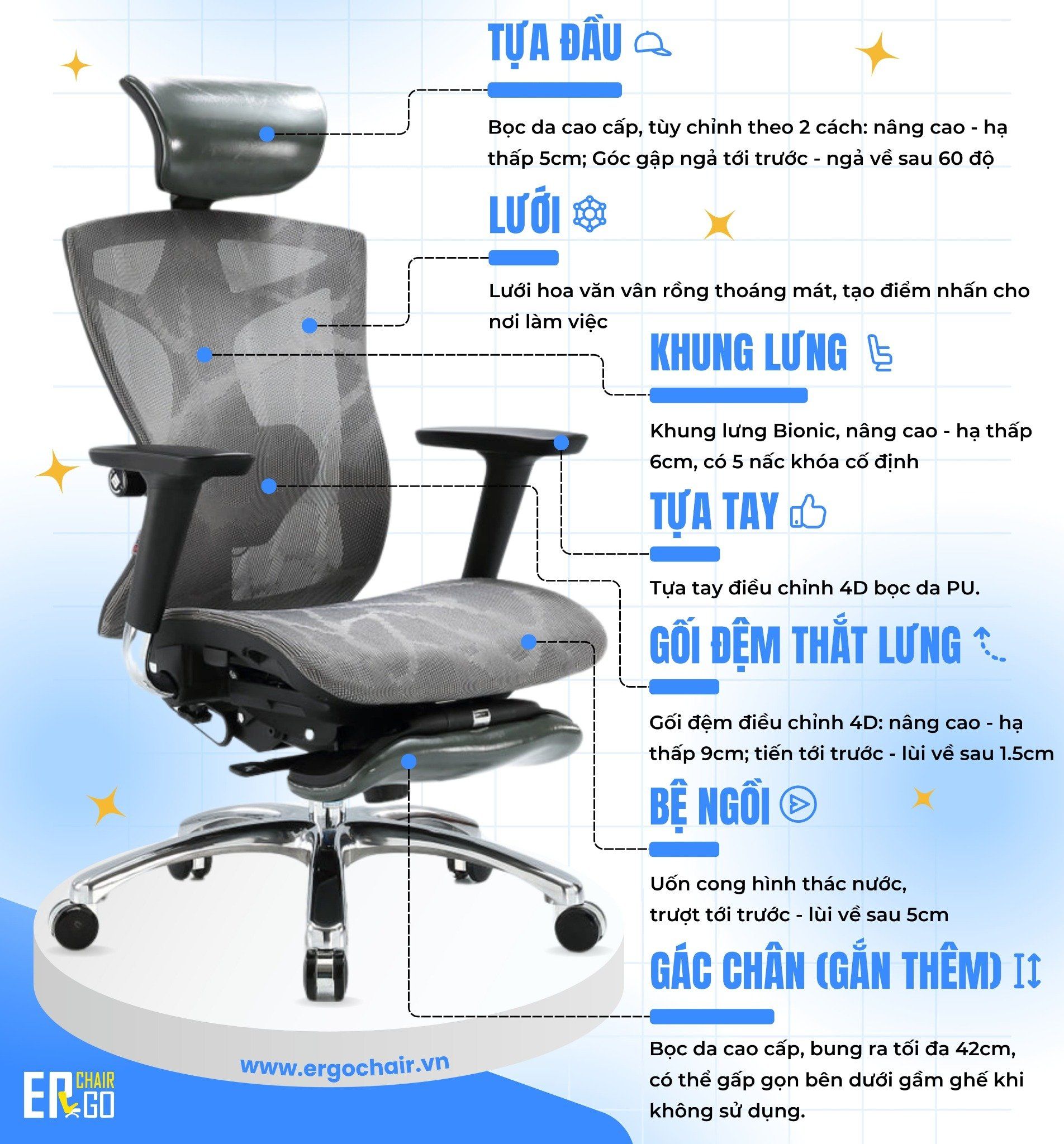  Ghế Công Thái Học Sihoo V1 