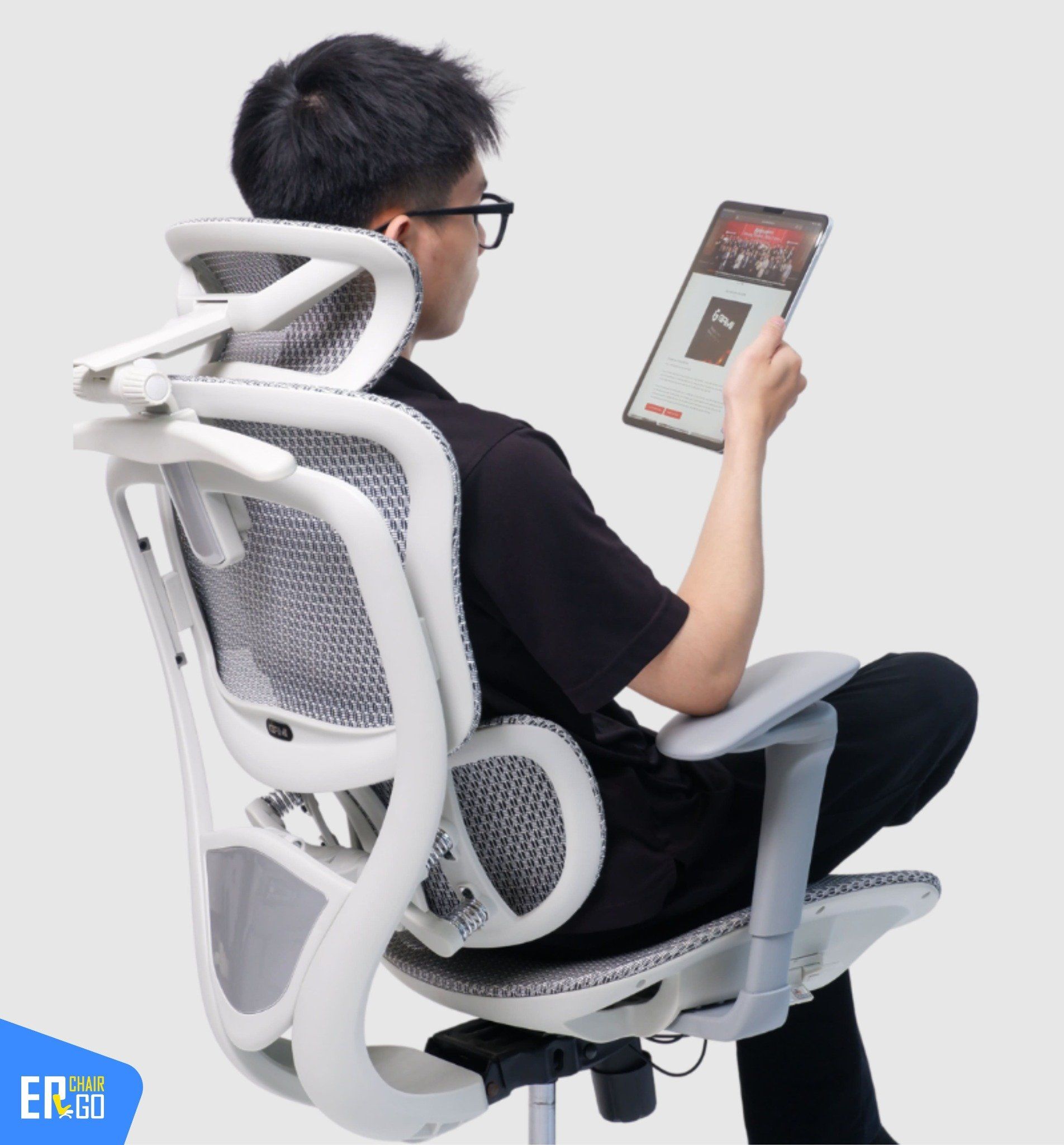  Ghế Công Thái Học Gami Crom bản thường màu Xám 2025 (tùy chọn gắn thêm gác chân) 