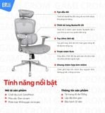  Ghế Công Thái Học Gami Crom bản thường màu Xám 2025 (tùy chọn gắn thêm gác chân) 