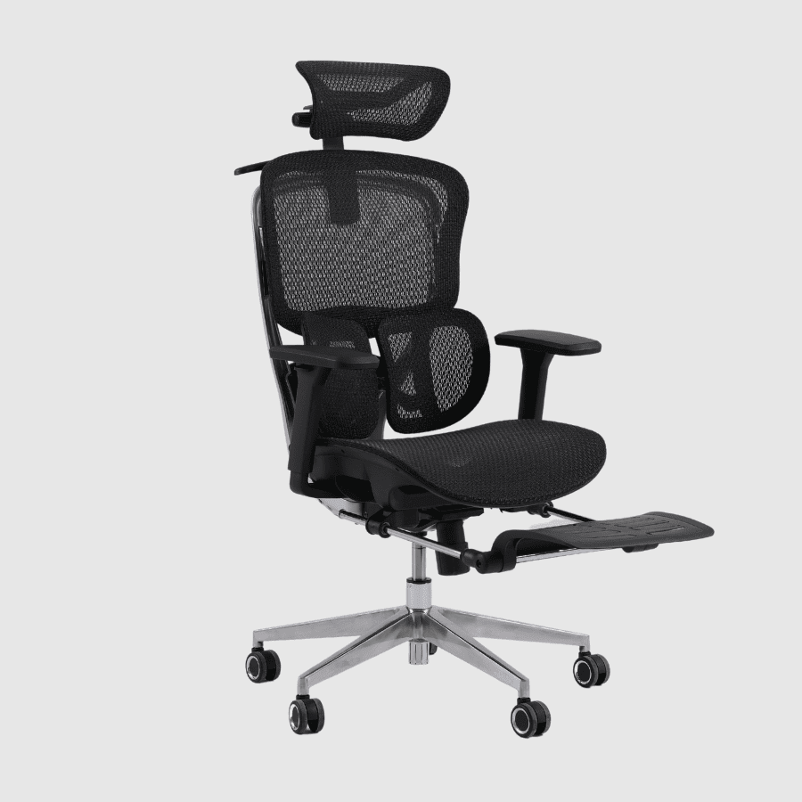  Ghế Công Thái Học Gami Crom bản thường màu All Black (tùy chọn gắn thêm gác chân) 