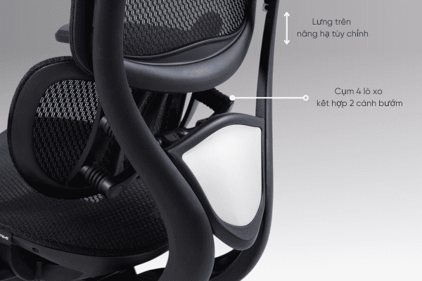  Ghế Công Thái Học Gami Crom bản thường màu All Black (tùy chọn gắn thêm gác chân) 