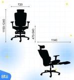  Ghế Công Thái Học Sẵn Gác Chân EA01 