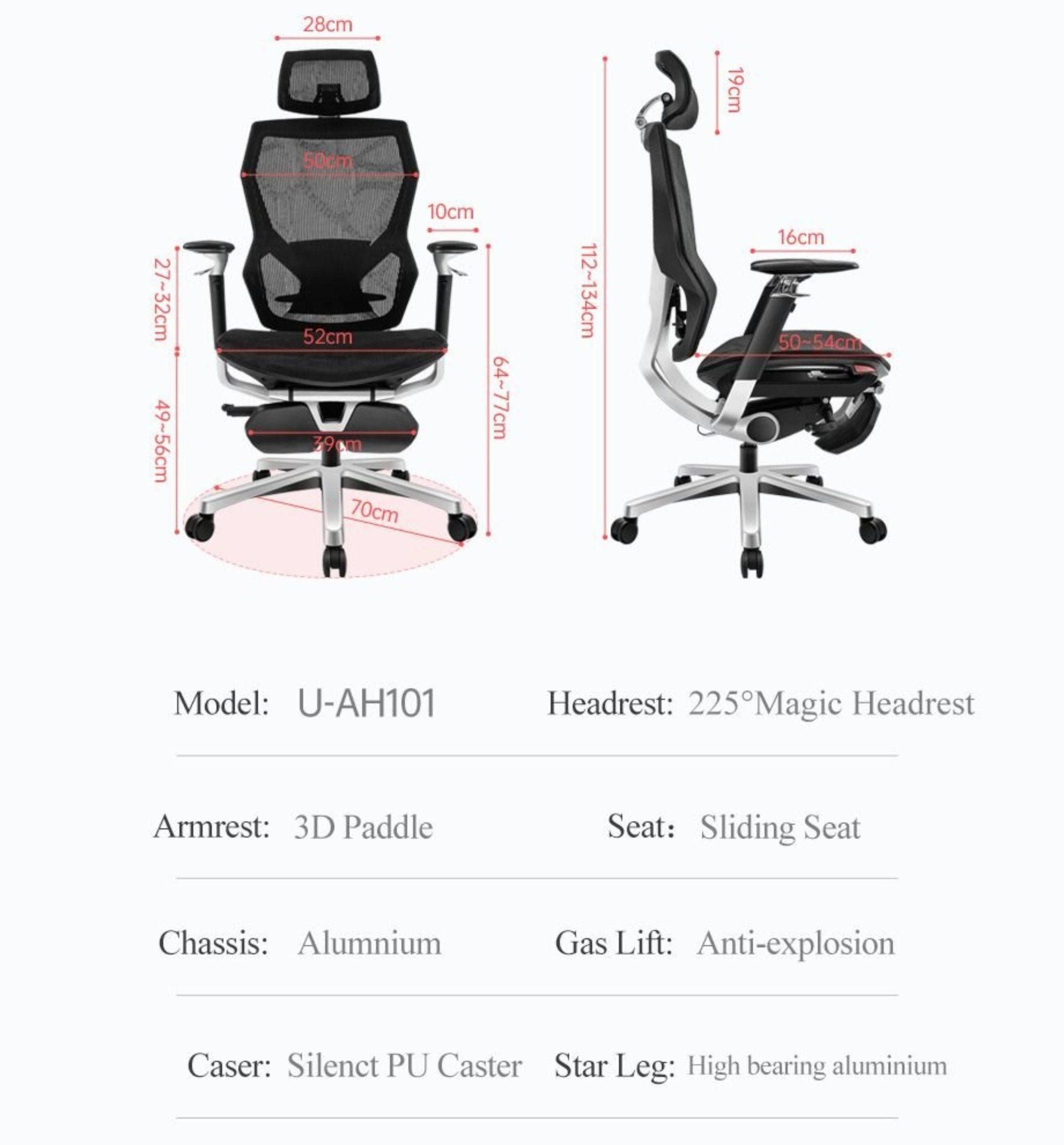  Ghế Công Thái Học Ergonomic X-Men Xeno Màu Đỏ (Có kê chân) 
