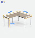  Bàn chữ L E-Ovani BTP03-1412 (W1400/1200 x D600/500 x H750mm) 