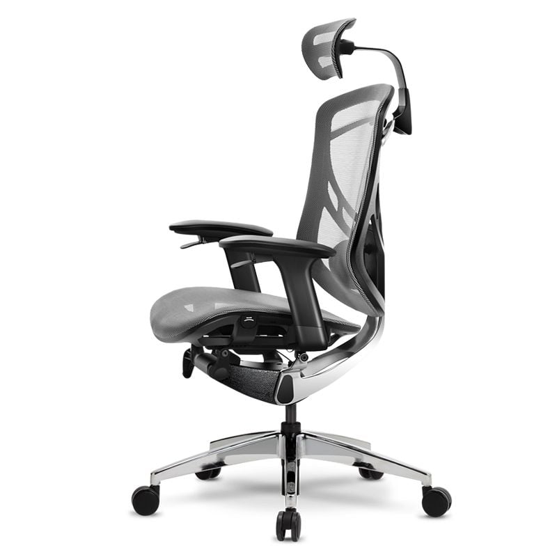  [Ko bảo hành] Ghế Ergonomic Công Thái Học Dvary Ivino Xám - Tay cầm 5D 2023 (Tặng Phụ Kiện Mắc Áo) 