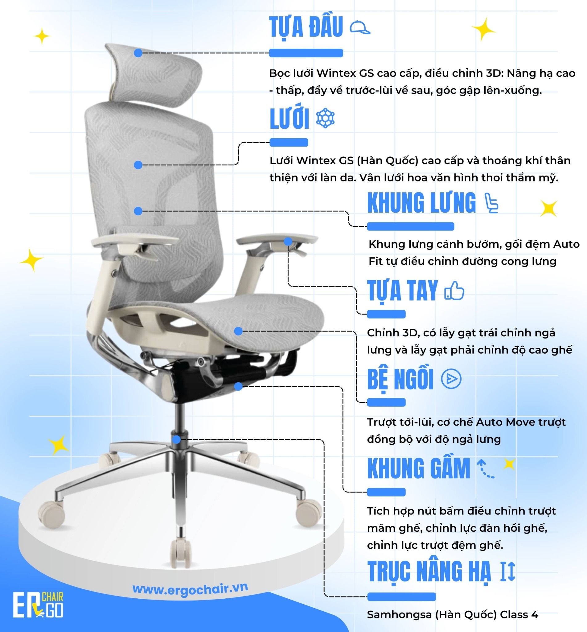  Ghế Công Thái Học GTChair Dvary Butterfly Pro 5D (bản nâng cấp 2024) 
