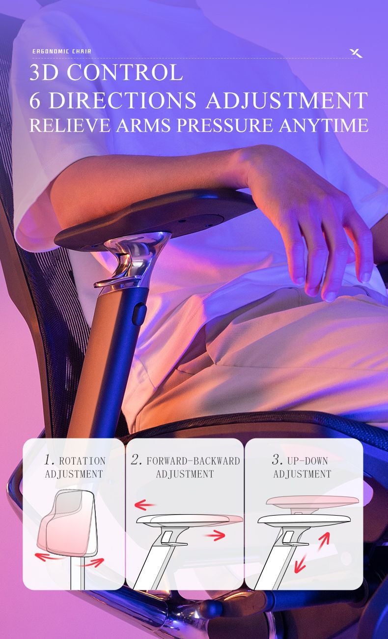  Ghế Công Thái Học Ergonomic X-Men Xeno Màu Đỏ (Có kê chân) 