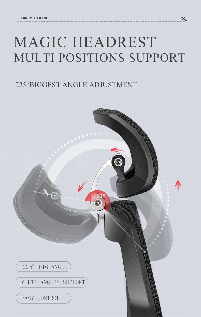  Ghế Công Thái Học Ergonomic X-Men Xeno Màu Đỏ (Có kê chân) 