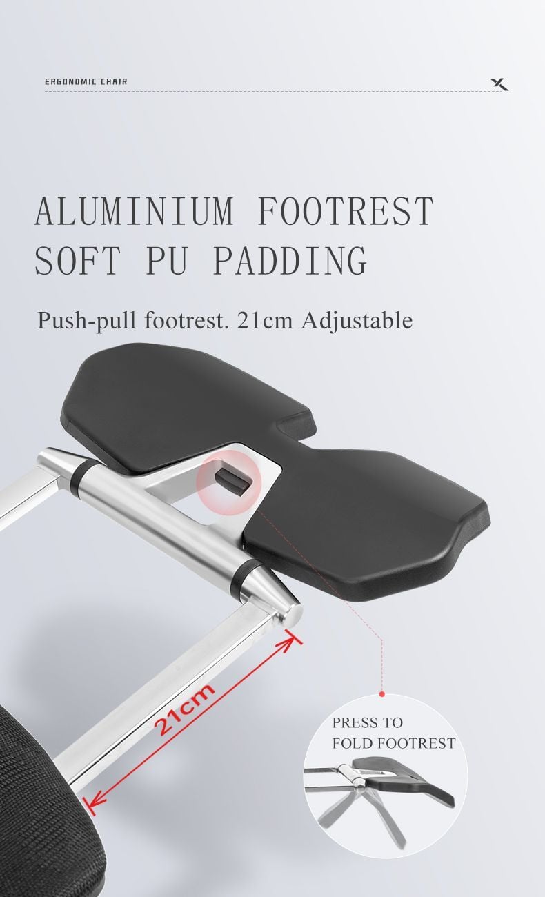  Ghế Công Thái Học Ergonomic X-Men Xeno Màu Đỏ (Có kê chân) 