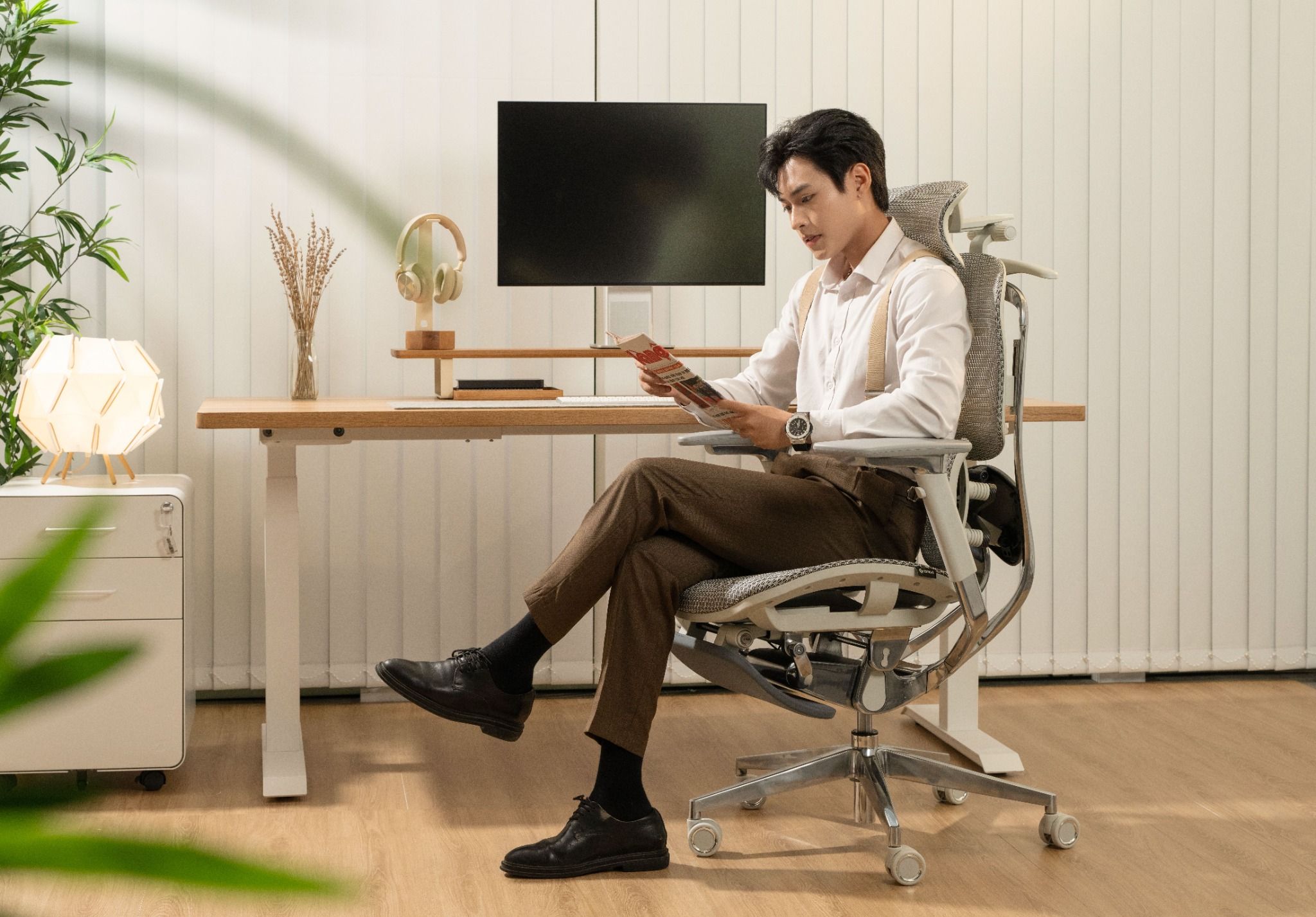  Ghế Công Thái Học Gami Crom bản Pro (tùy chọn gắn thêm gác chân) 