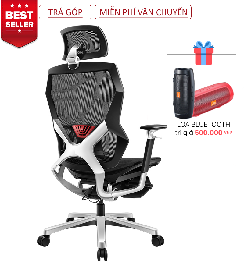  Ghế Công Thái Học Ergonomic X-Men - Đen (Có kê chân) 