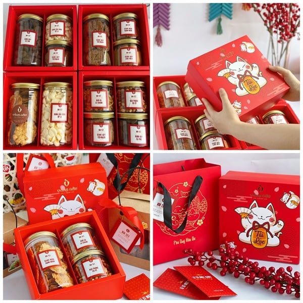  Set hộp mèo đỏ (chưa bao gồm sp bên trong) 