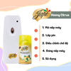 Máy Xịt Phòng Tự Động Jape Hương Citrus (Cam Quýt) - Gồm 1 Máy + 2 Lõi