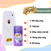 Máy Xịt Phòng Tự Động Jape Hương Lavender - Gồm 1 Máy + 2 Lõi