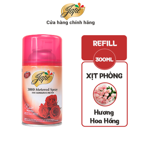 Nước Hoa Xịt Phòng Hương Hoa Hồng Jape Bình Refill - 300ml