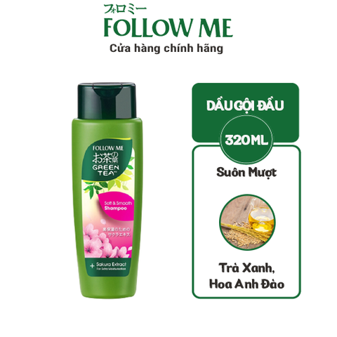 Dầu Gội Đầu Suôn Mượt Tóc Follow Me Trà Xanh - 320ml