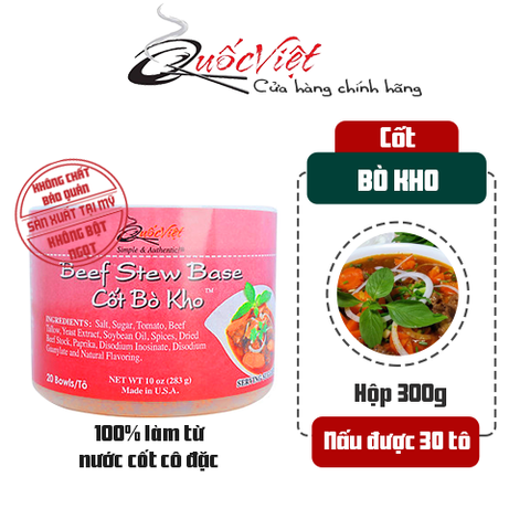 Gia Vị Nấu Bò Kho (Bò Sốt Vang) Cốt Quốc Việt 300g - Nhập Khẩu USA