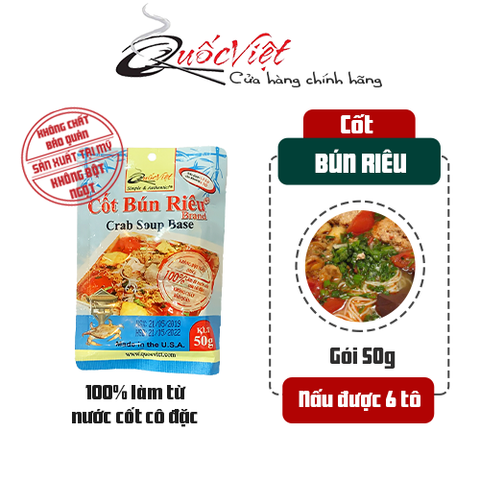 Gia Vị Nấu Bún Riêu Cốt Quốc Việt 50g - Nhập Khẩu USA