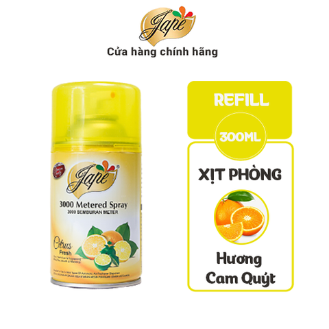 Nước Hoa Xịt Phòng Hương Citrus Jape Bình Refill - 300ml