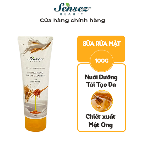 Sữa Rửa Mặt Nuôi Dưỡng Tái Tạo Da Mật Ong Sensez Beauty Sữa Rửa Mặt Cho Da Nhạy Cảm - Tuýp 100g