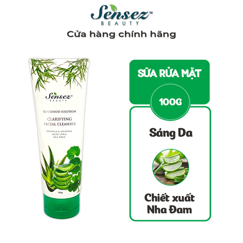 Sữa Rửa Mặt Sáng Da Nha Đam Sensez Beauty Sữa Rửa Mặt Kiểm Soát Nhờn - Tuýp 100g