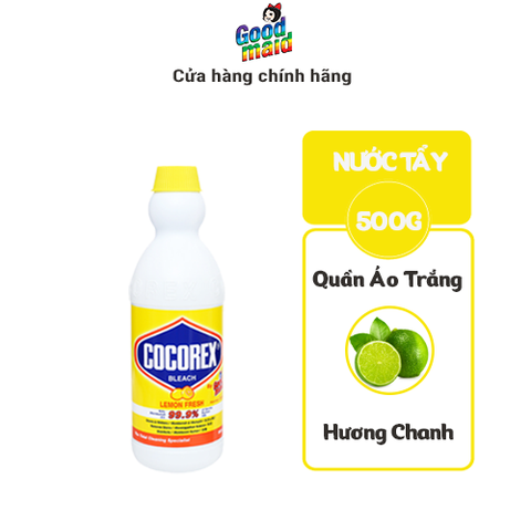 Nước Tẩy Quần Áo Trắng Cocorex Goodmaid Hương Lemon 500g