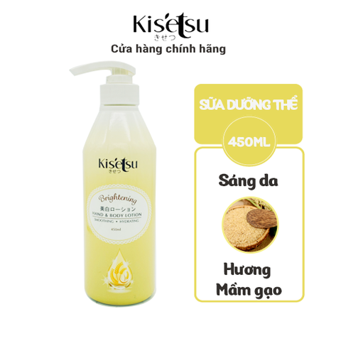 Sữa Dưỡng Thể Tái Tạo & Sáng Da Kisetsu Cấp Ẩm Hương Lúa Mạch - 450ml