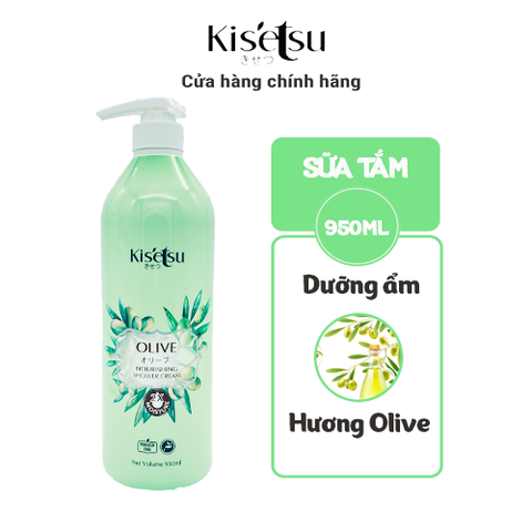 Sữa Tắm Dưỡng Ẩm Trắng Da Kisetsu Hương Olive 950ml