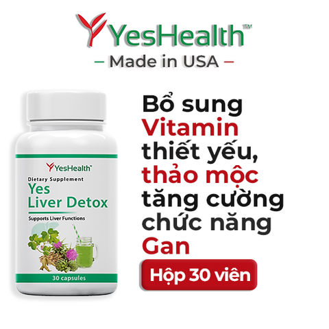 Viên Uống Hỗ Trợ Tăng Cường Chức Năng Gan Yes Liver Detox - Hộp 30 Viên Nang