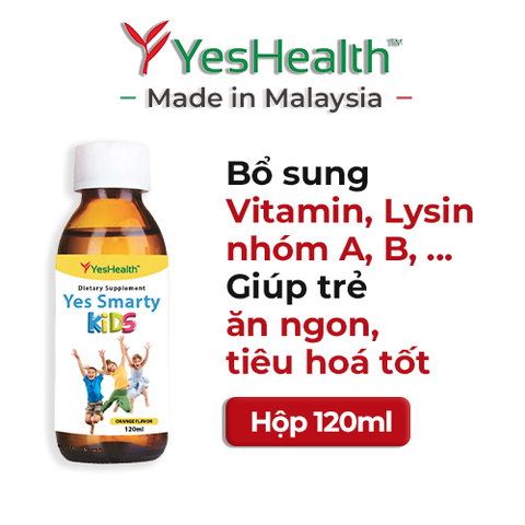 Siro Uống Bổ Sung Cho Trẻ Tăng Cường Sức Đề Kháng Yes Smarty Kids - Hộp 120ml