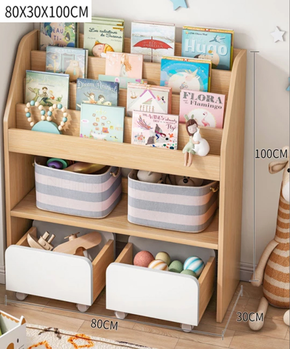  Kệ sách trẻ em KSTE1004-MA 