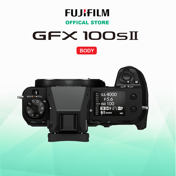 FUJIFILM GFX100S II (Tặng thẻ nhớ Exascend 64Gb V90 + Pin W235 + Sạc W235)