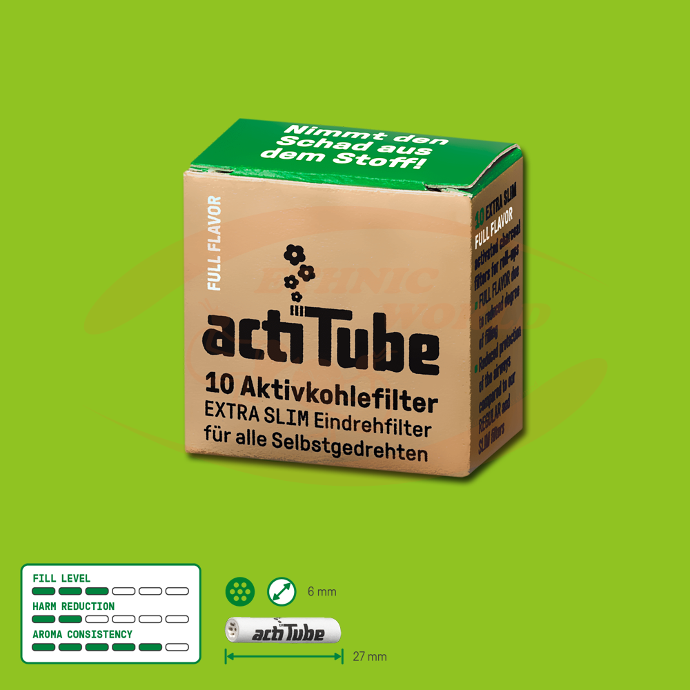 Actitube active carbon slim filters 7mm - Zalig