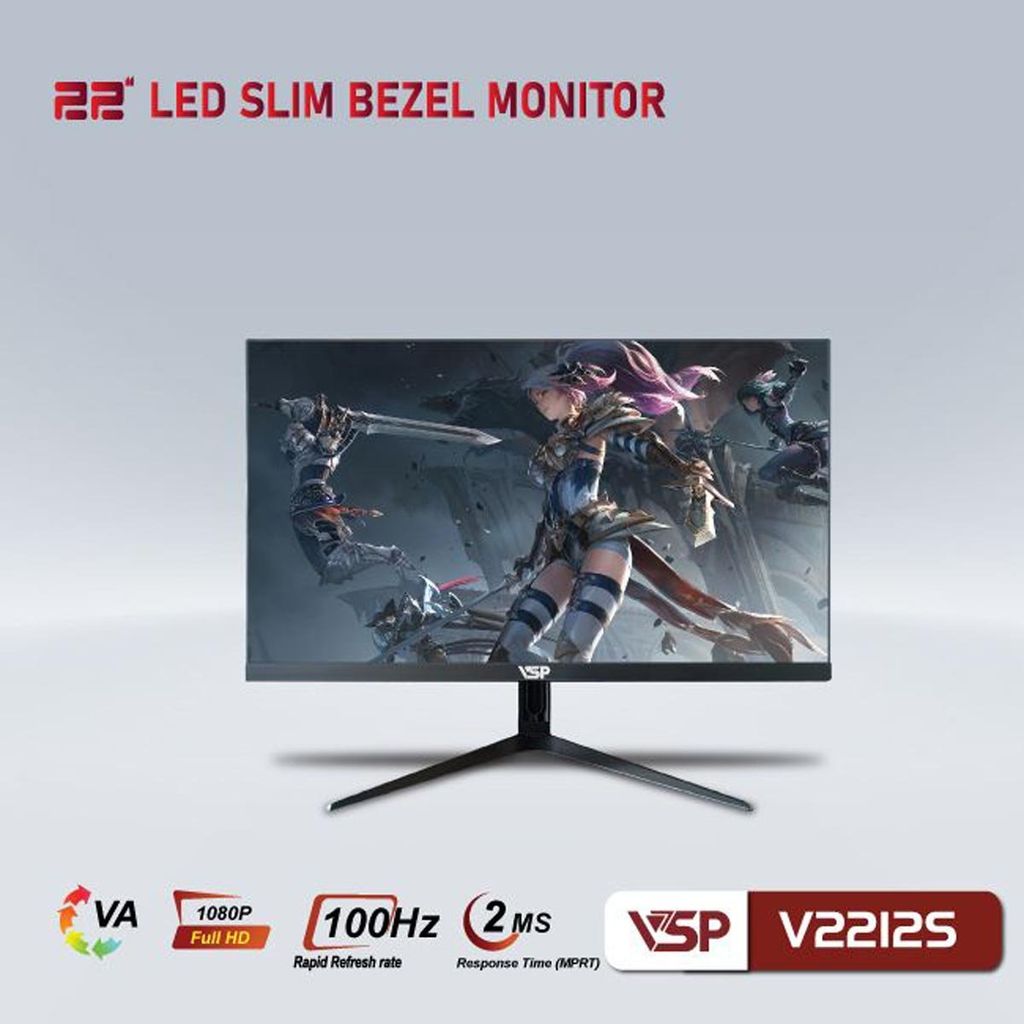 Màn Hình VSP 22inch VA 100hz Tràn Viền Black ( V2212S )