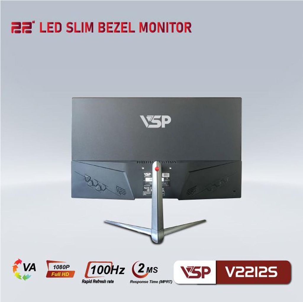 Màn Hình VSP 22inch VA 100hz Tràn Viền Black ( V2212S )