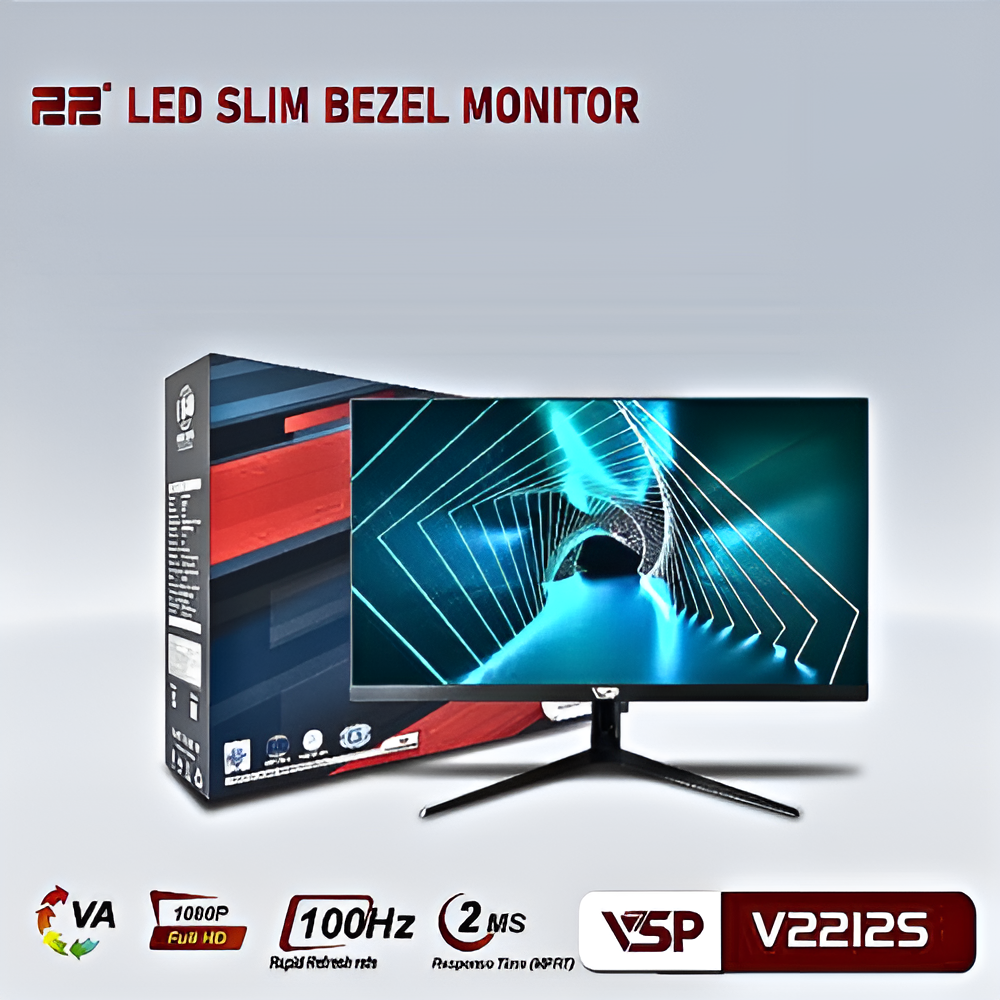 Màn Hình VSP 22inch VA 100hz Tràn Viền Black ( V2212S )