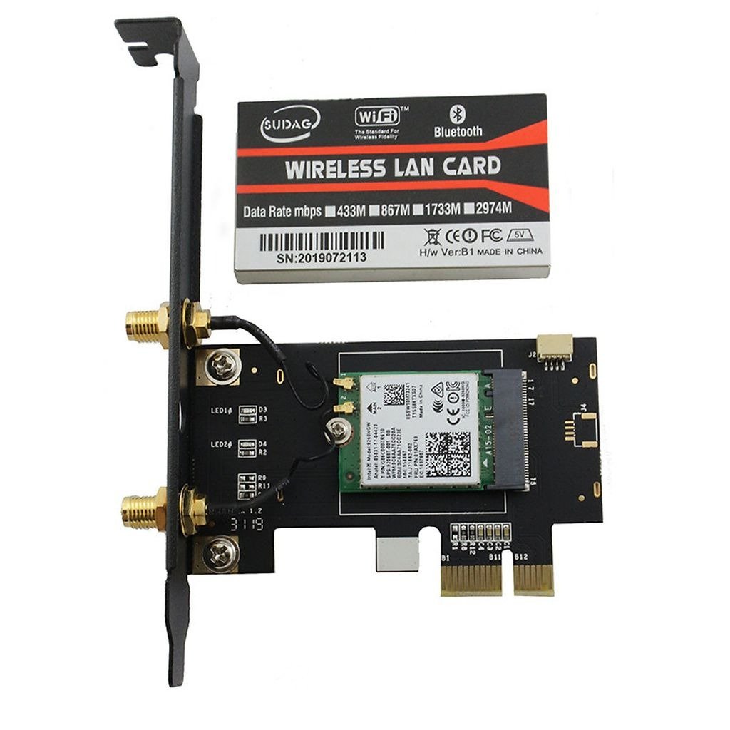 Card mạng WiFi 7260AC + Bluetooth 4.0