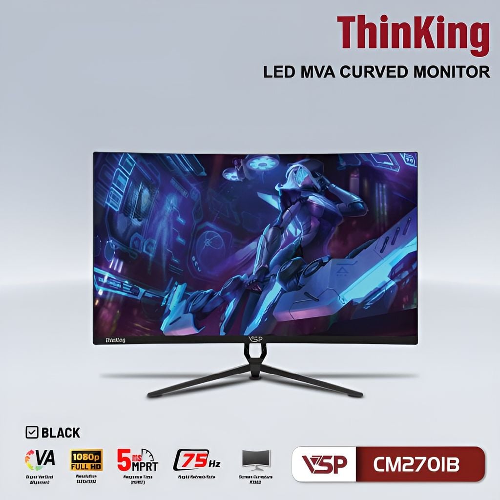 Màn hình VSP 27inch CONG 75Hz ( CM2701B ) - BLACK
