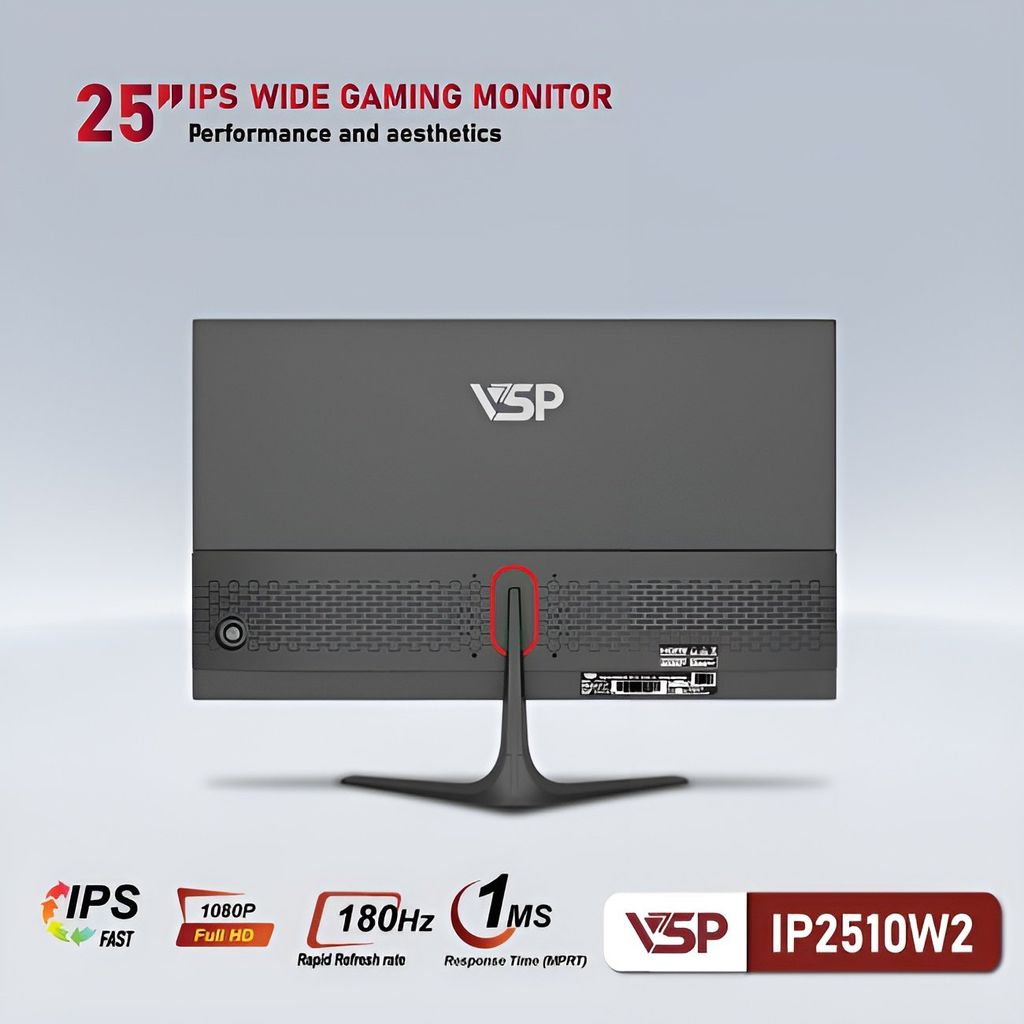 Màn hình VSP IP2510W2 25inch Full HD Fast IPS 200Hz 1ms phẳng Đen
