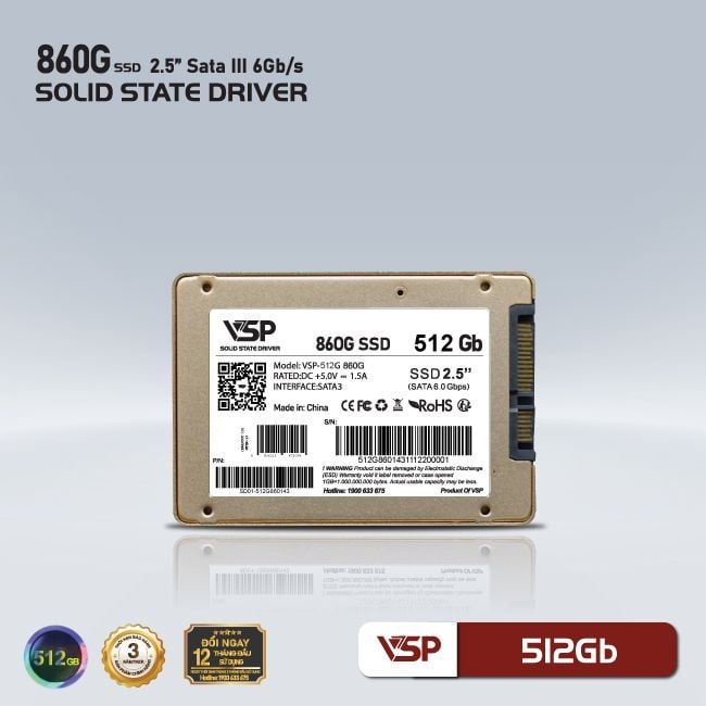 Ổ cứng SSD VSP 860G 512Gb Sata 3