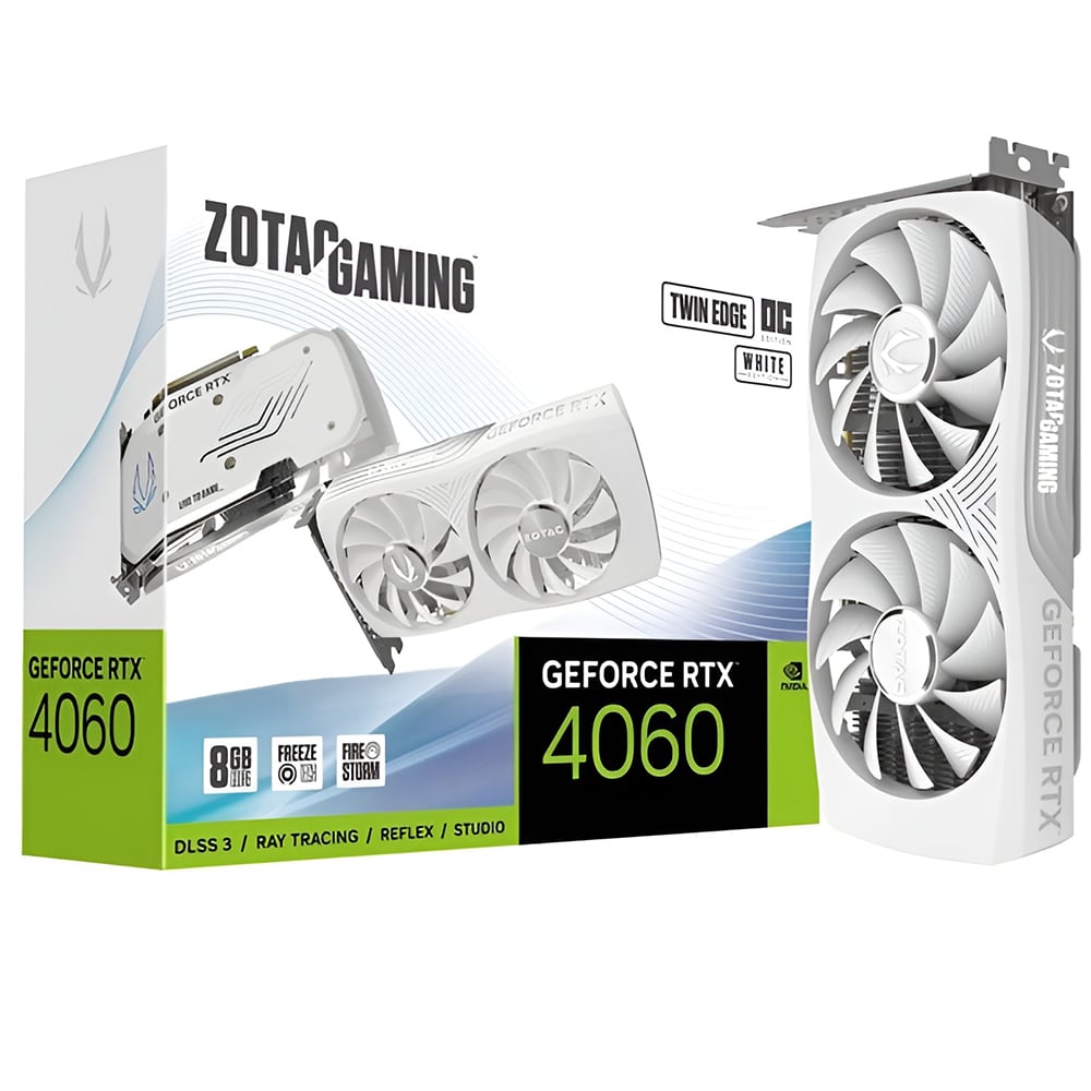 VGA ZOTAC GAMING GeForce RTX 4060 8GB Twin Edge OC White Edition (ZT-D40600Q-10M)